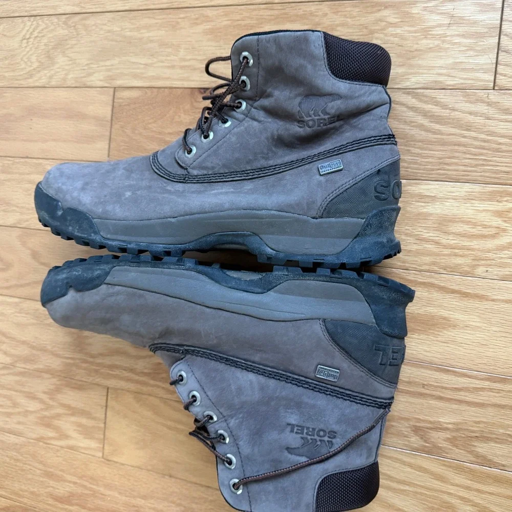 Sorel Leather Rugged‎ Outdoors Hiking Performance Ankle Boots 12 Brown